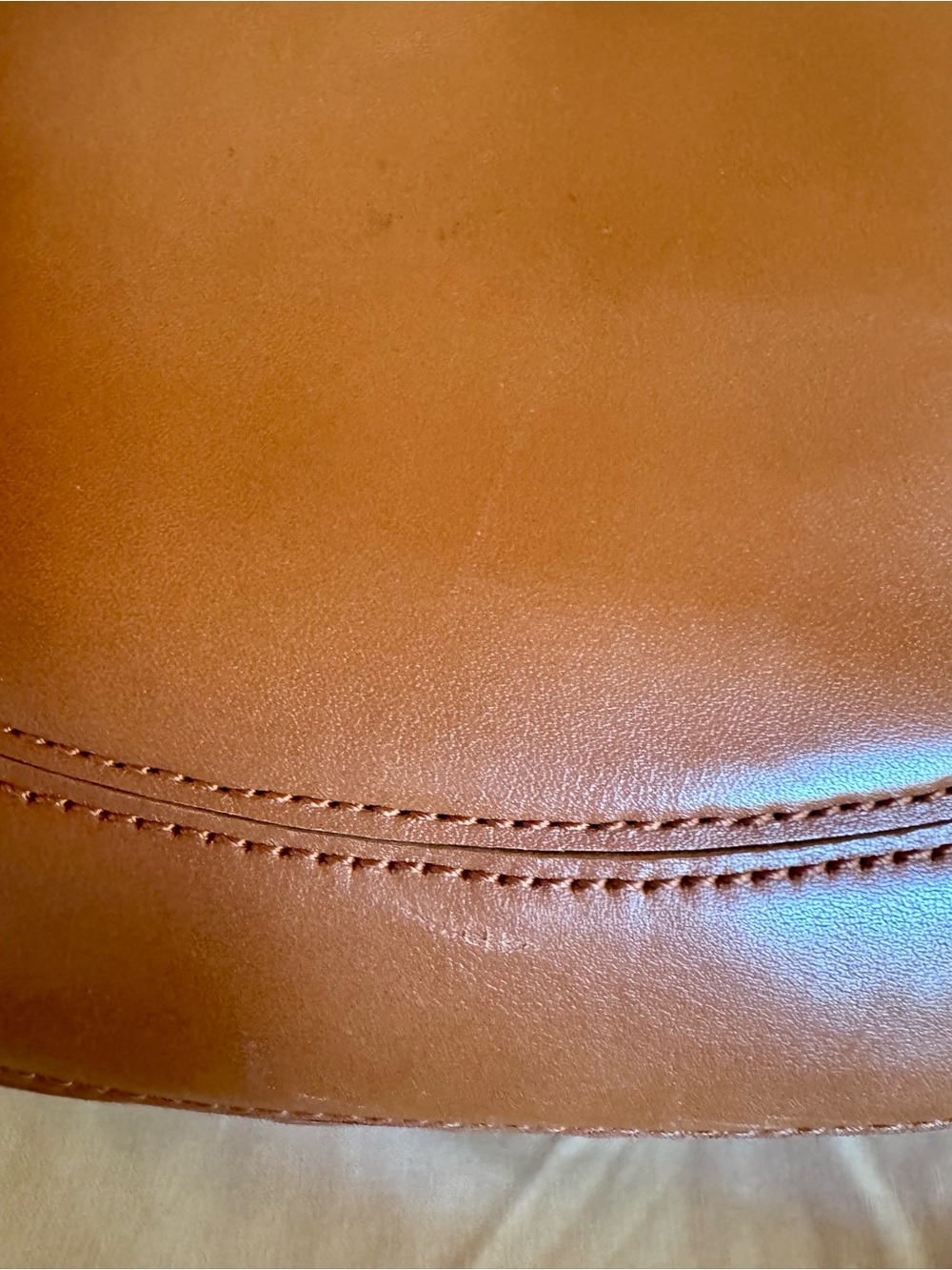 Hammitt Kayce saddle bag crossbody in cognac brown with silver - Picture 8 of 15